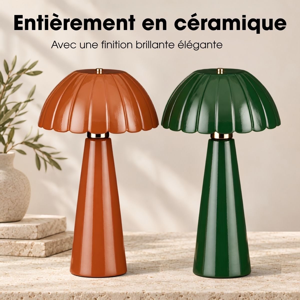 Lampe de table NAOMI vert, MICA DECORATIONS