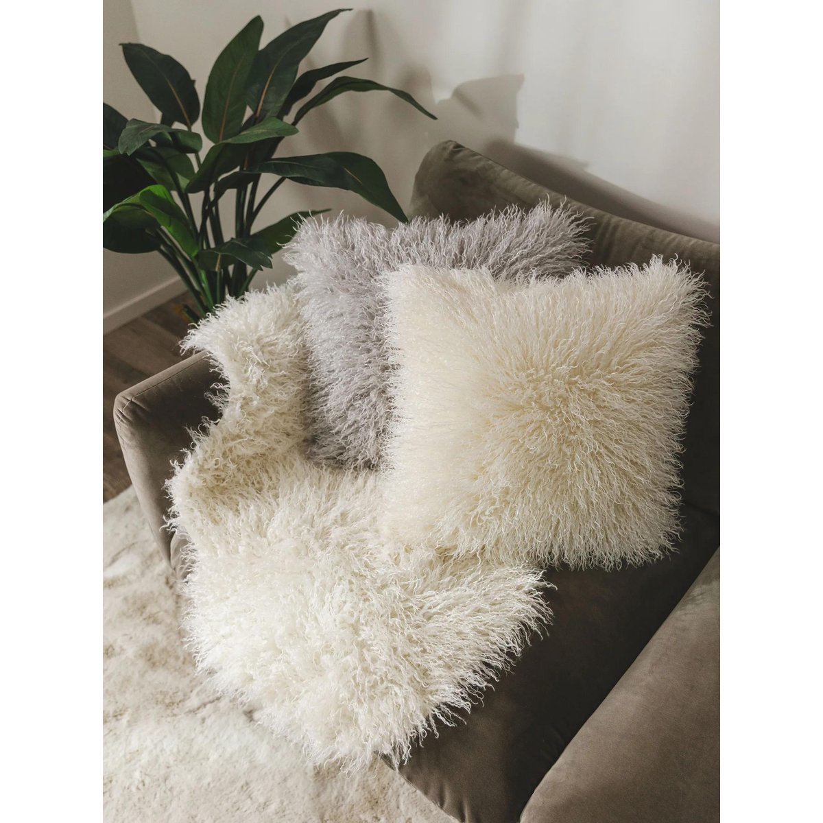 Tapis imitation fourrure OSCAR crème, BENUTA 
