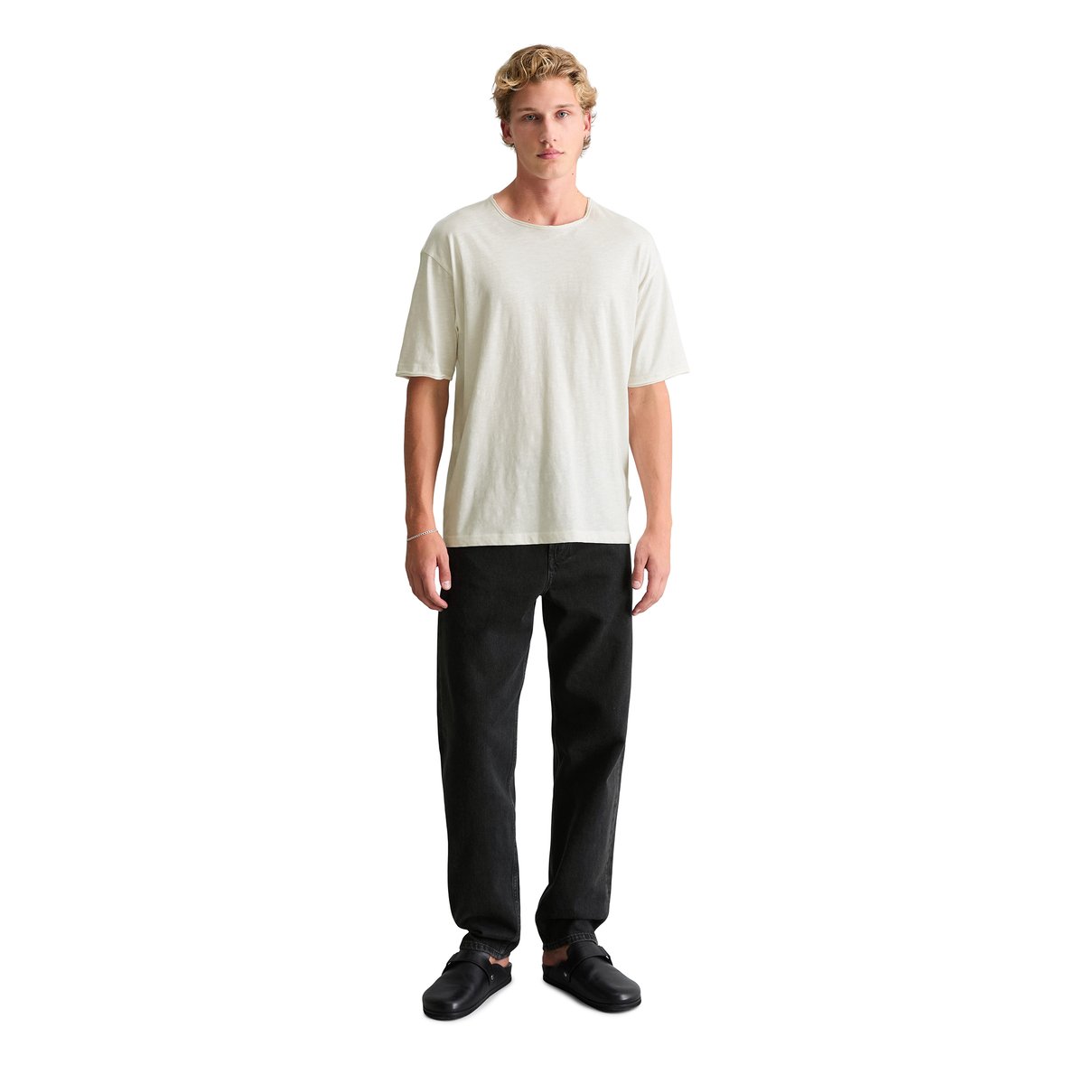 T-shirt DfC relaxed en jersey slub doux blanc, MARC O’POLO DENIM
