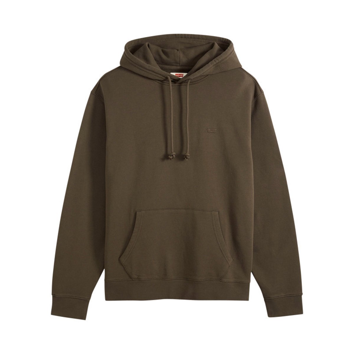 Sweat brun à coupe droite pourvu d'un col à capuche avec cordon de serrage brun, LEVI'S