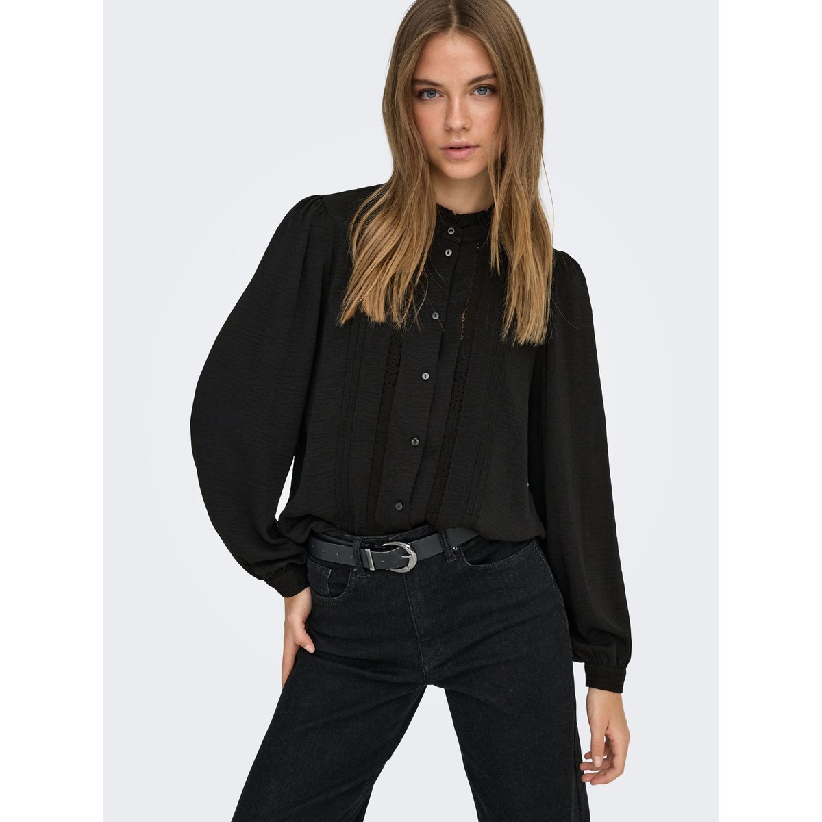 Chemisier col montant noire - black, JDY