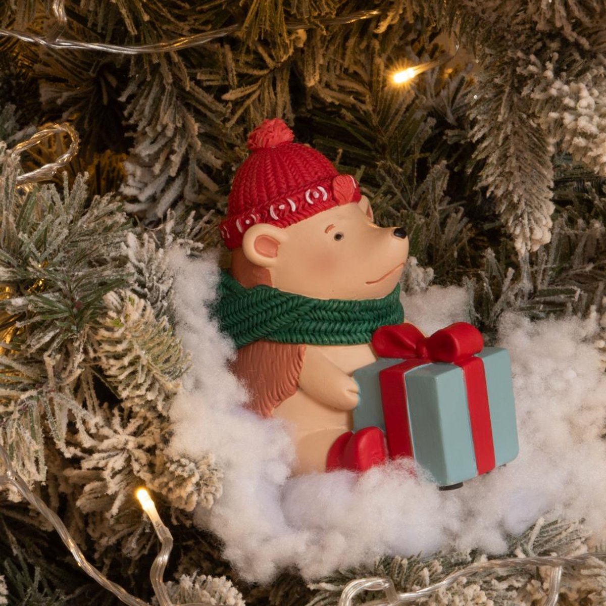 Tirelire Hérisson Noël multicolore, AMADEUS