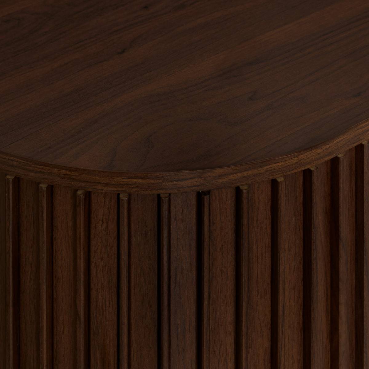 Meuble TV ovale ALCOVE marron, ATMOSPHERA