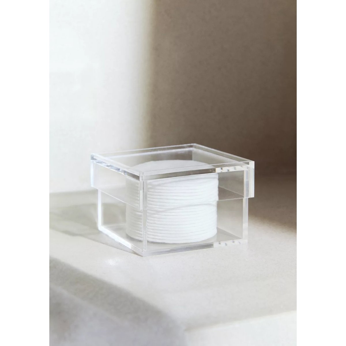 Boîte de salle de bain moyenne en acrylique gris glacé, MANGO HOME