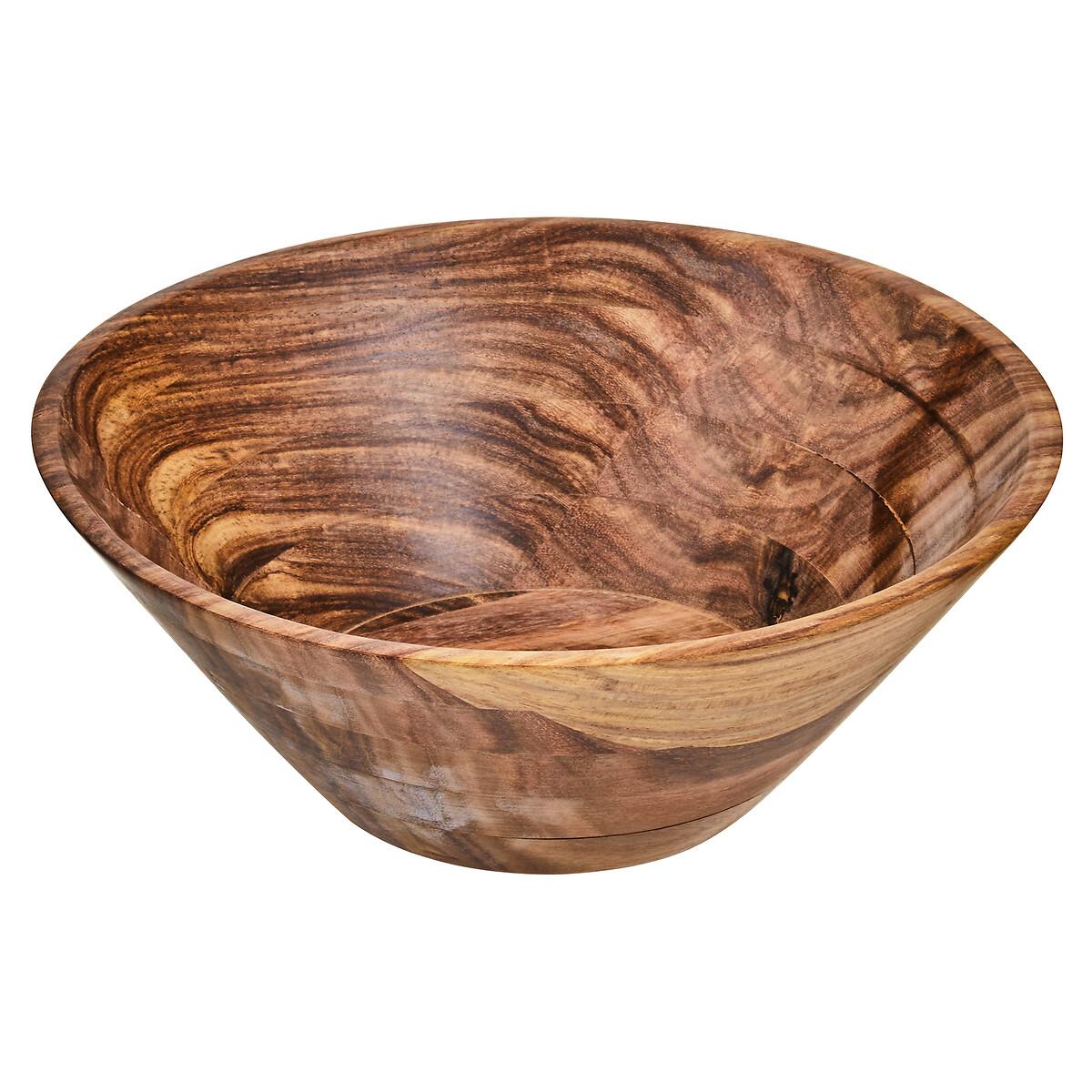 Kora Large Sheesham Wood Shallow Salad Bowl natural, SO'HOME