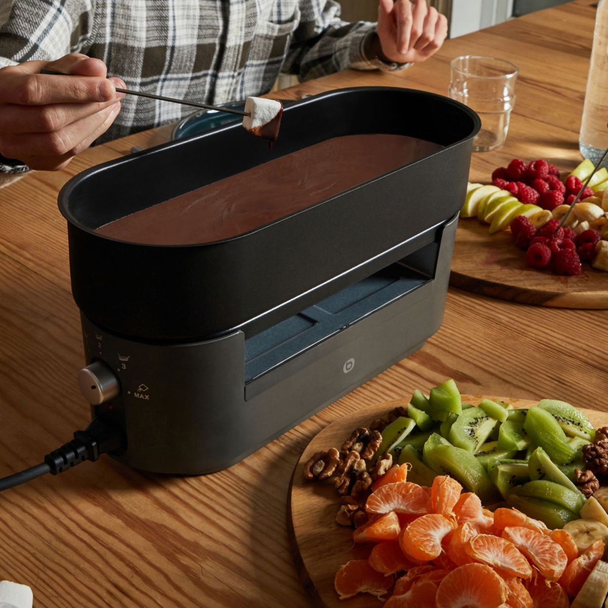 Raclette Fondue ERMP1 Duo Multiplug Fondue 2 personnes couleur unique, ESSENTIEL B
