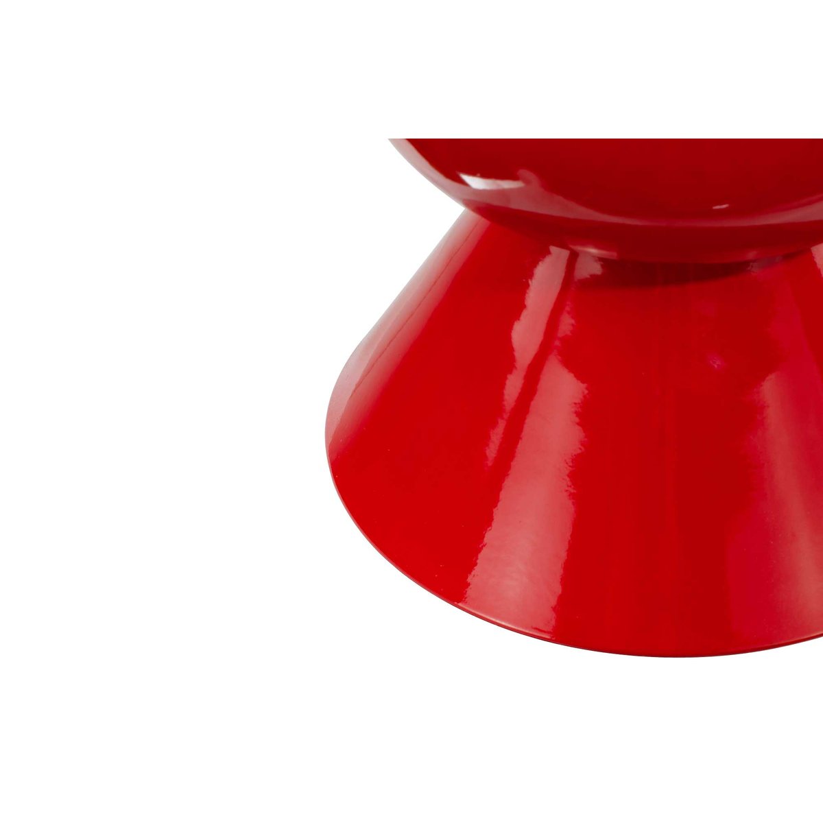Lampe à poser colorée en métal et verre opalin - PETITE DAME rouge, C-CREATION