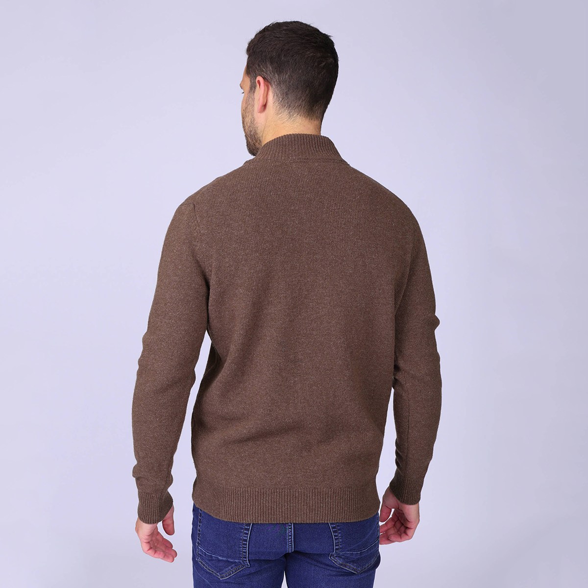 Cardigan zippé Hauron taupe, MISE AU GREEN