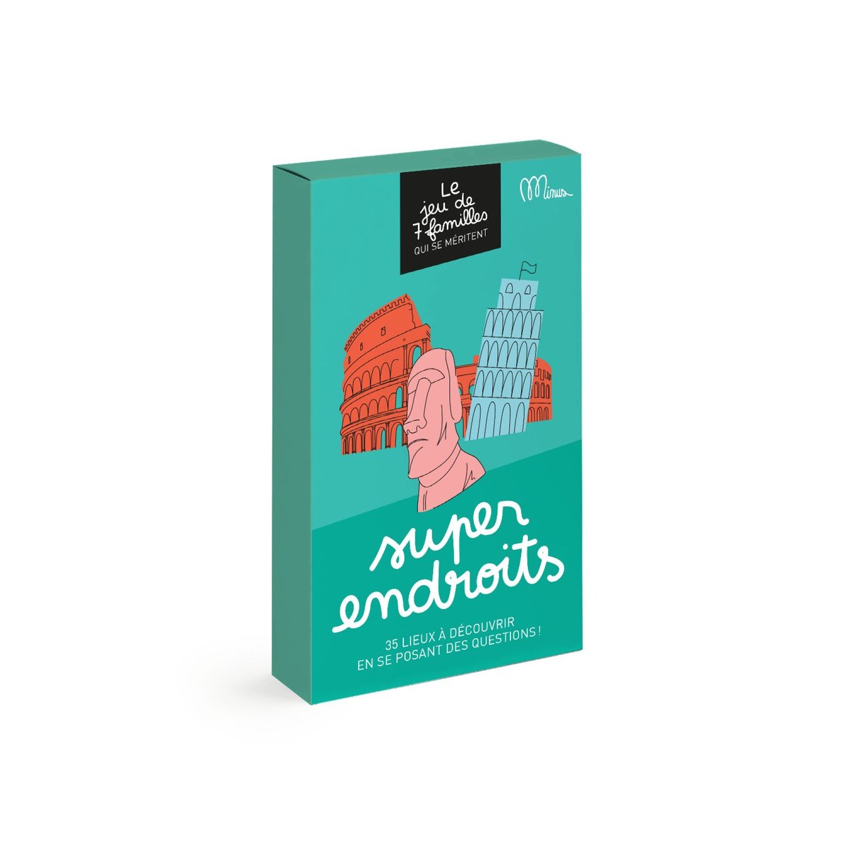 Jeu de 7 familles - Super endroits bleu, MINUS EDITIONS