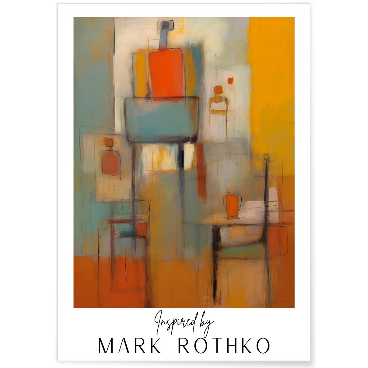 Affiche Mark Rothko n°8 blanc, L'AFFICHERIE