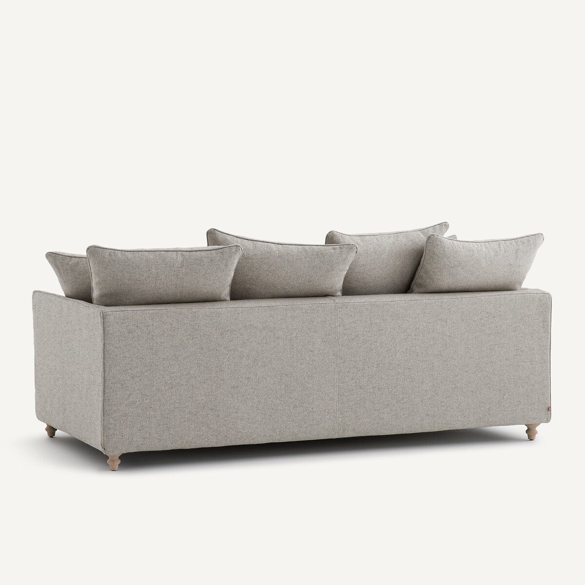 Canapé 3 places convertible en texturé viscose et lin, LAZARE naturel, AM.PM
