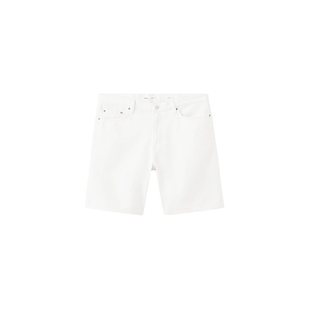 Bermuda en jean droit blanc cassé, MANGO MAN
