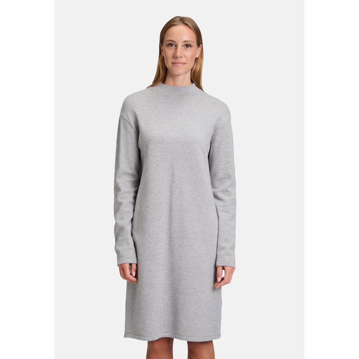 Robe-pull à col droit light silver melange, BETTY BARCLAY