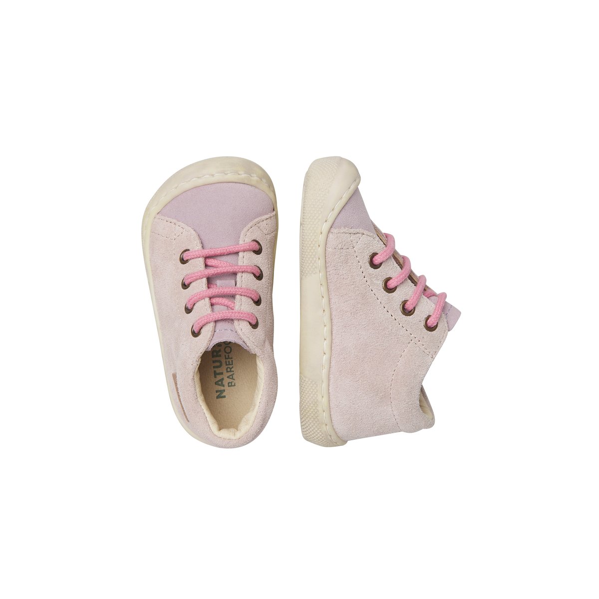 Chaussures barefoot en daim BAREFOOT AMUR rose poudré-, NATURINO