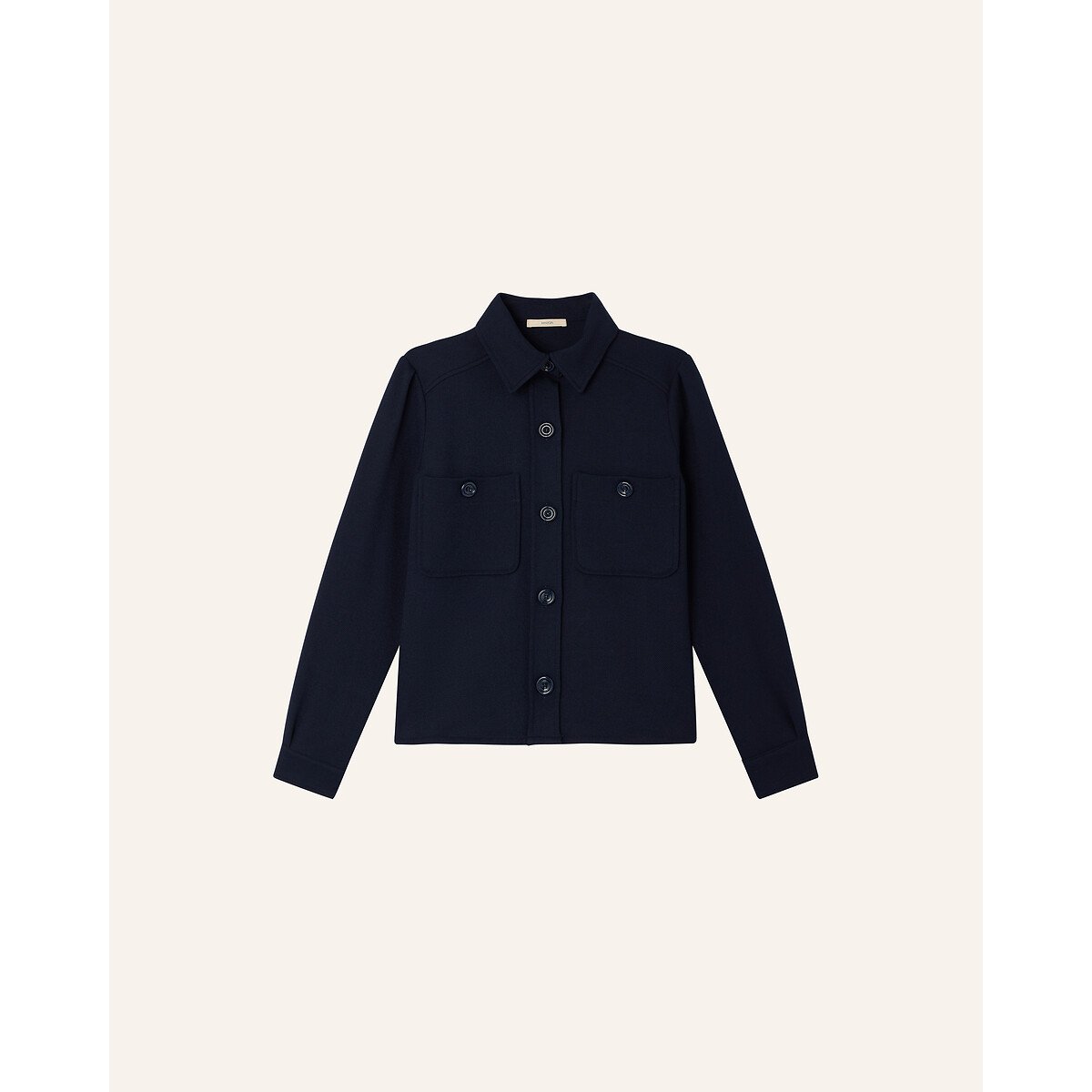 Theodore Chunky Knit Shirt navy, SESSUN