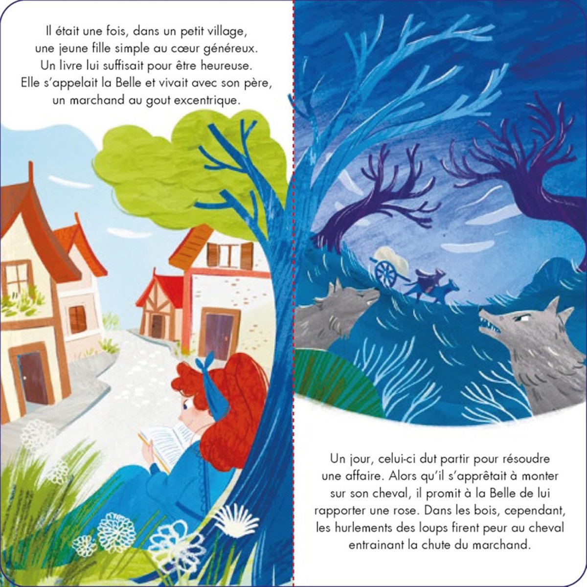 Puzzle et livre enfant La Belle et la Bête 30 pièces bleu, SASSI