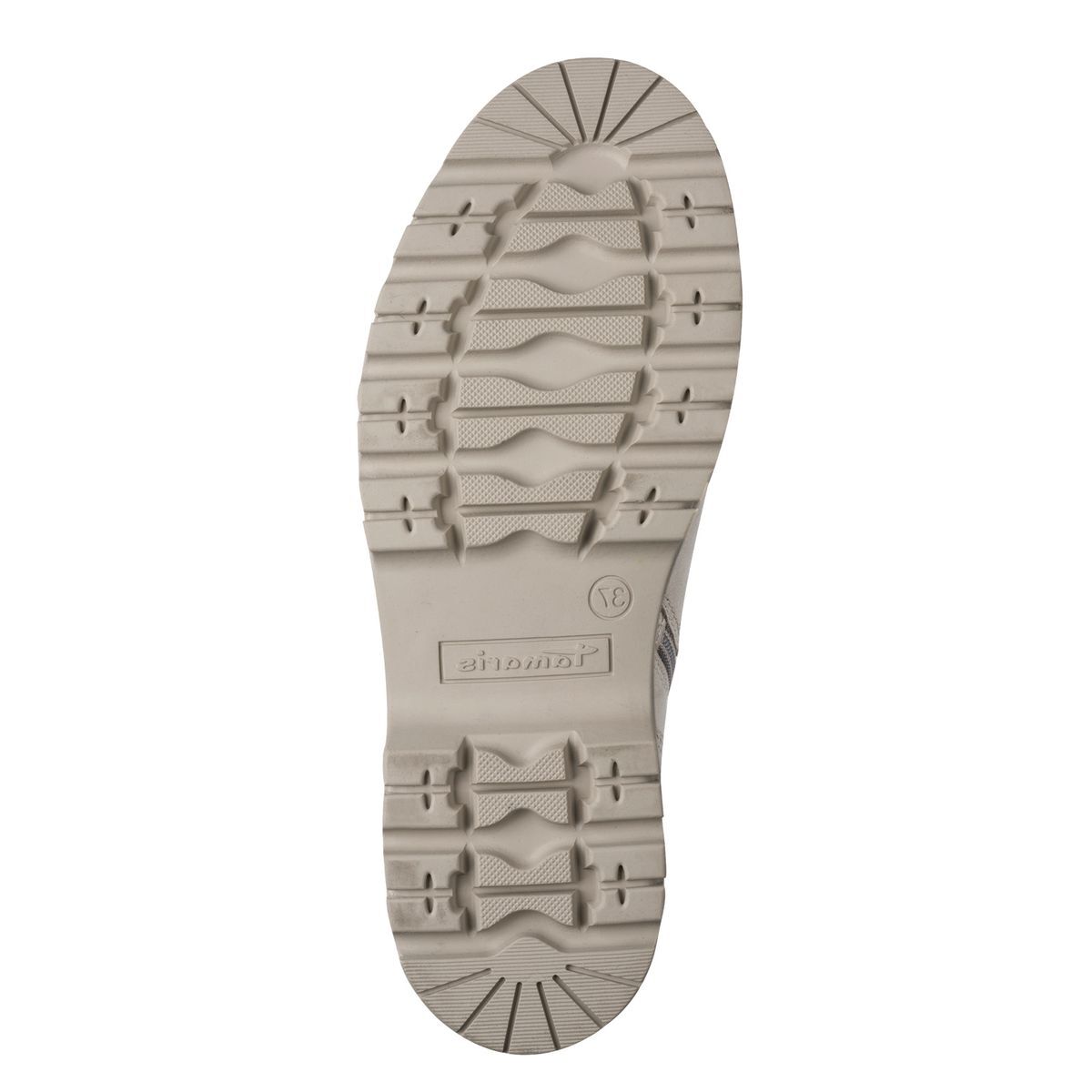 Bottine Chelsea en cuir gris clair, TAMARIS