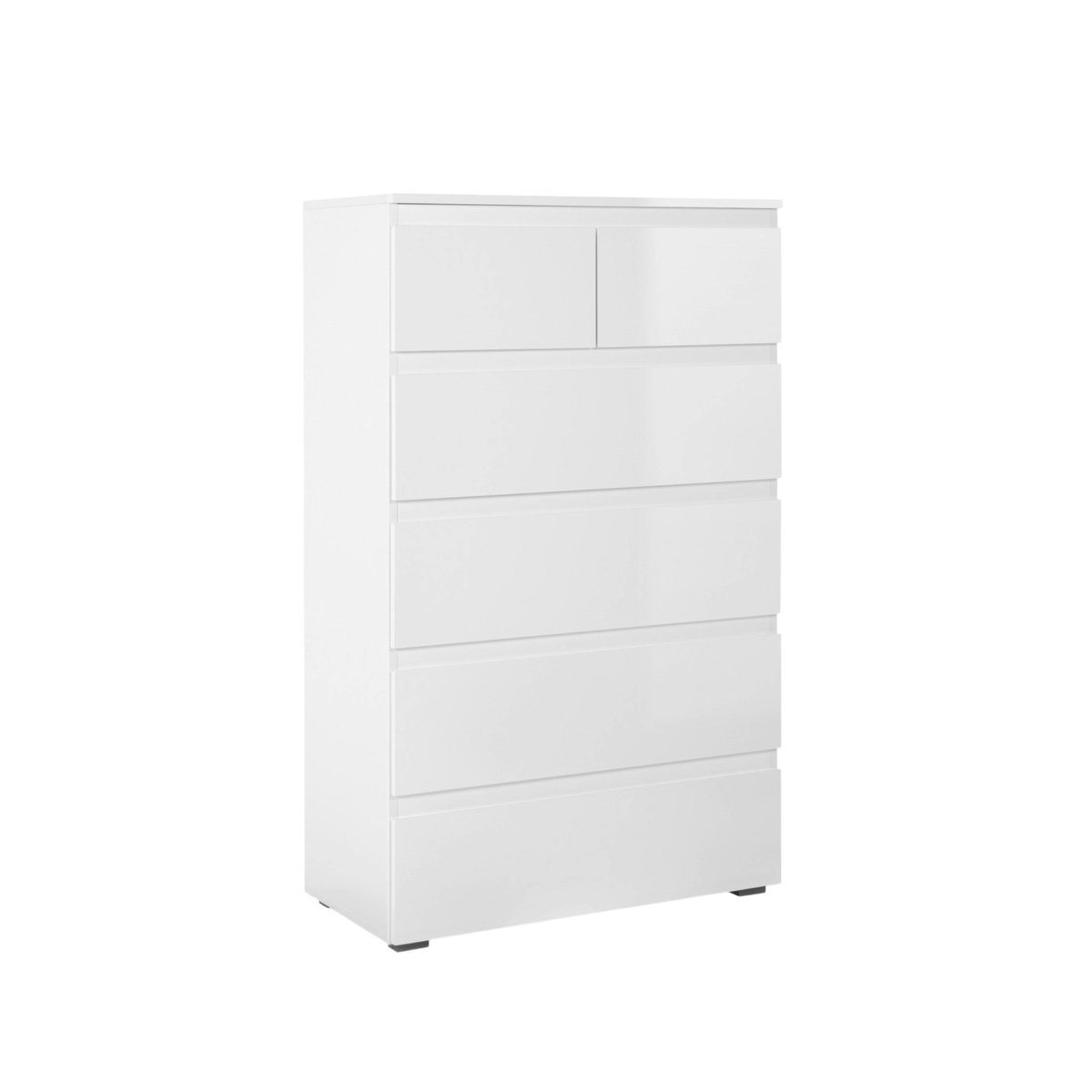 Commode étroite blanche 5 tiroirs ALVA blanc, PIER IMPORT