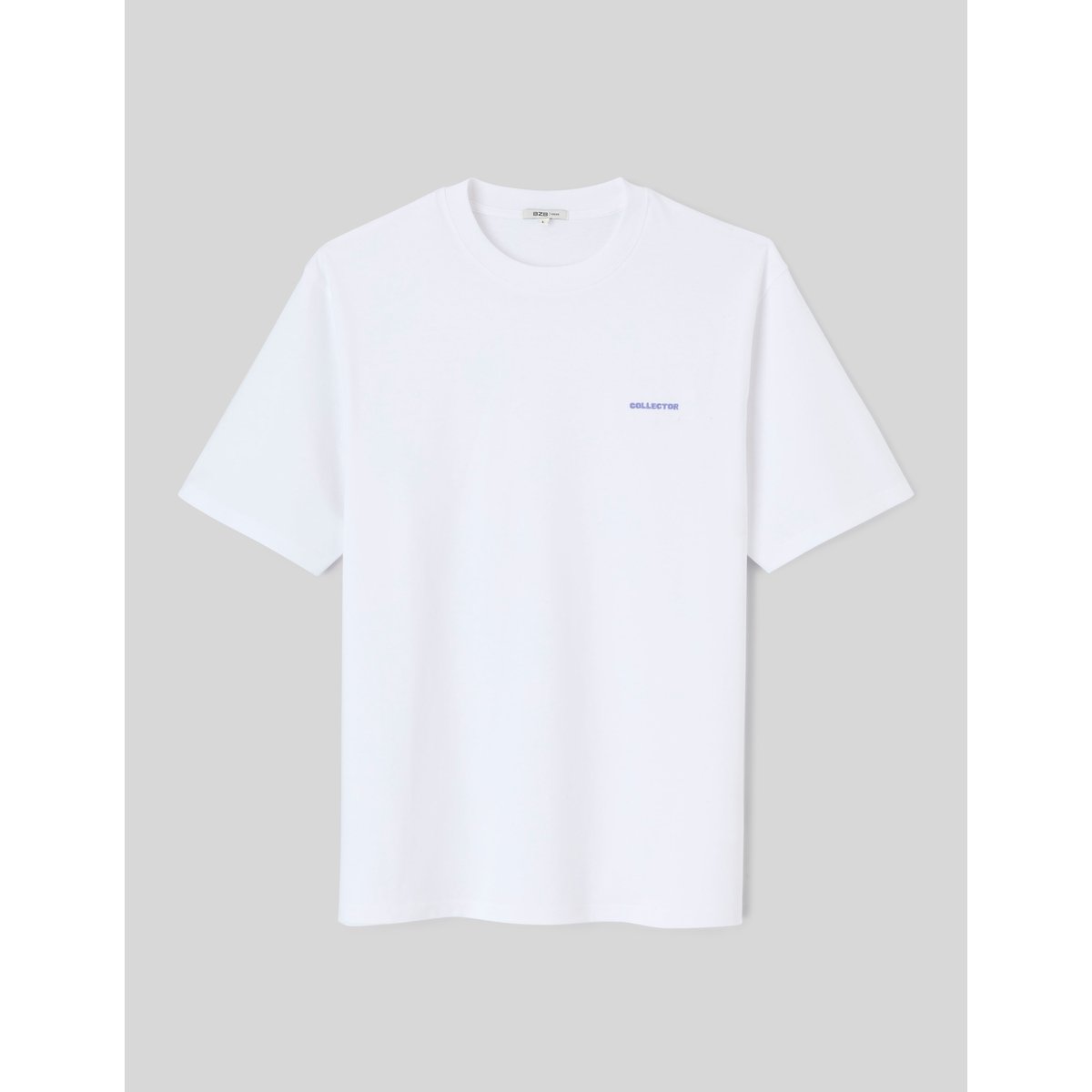 T-shirt broderie poitrine blanc, BZB