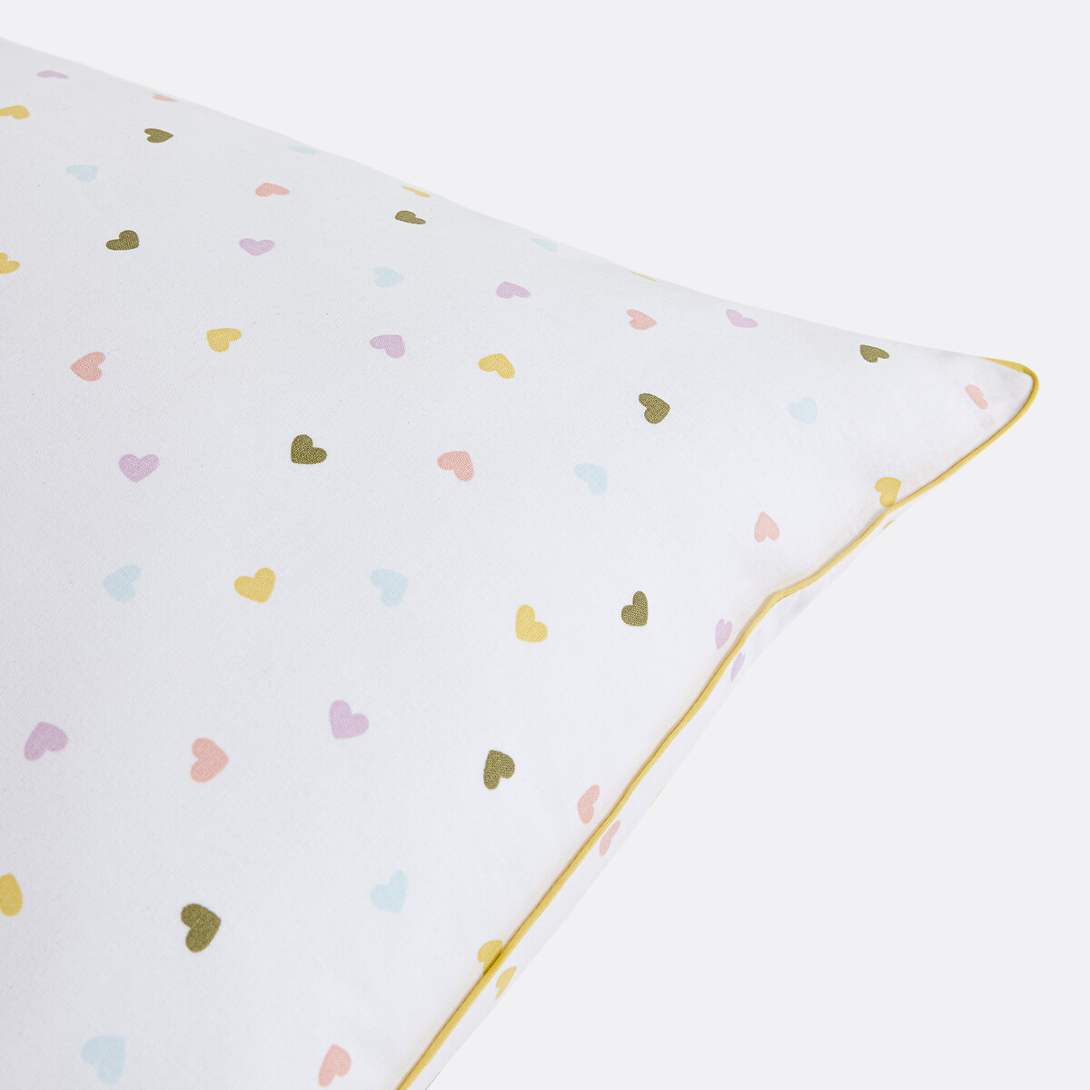 Taie d'oreiller bébé, en coton biologique, imprimé cœurs, SCACCO imprimé multicolore, LA REDOUTE INTERIEURS