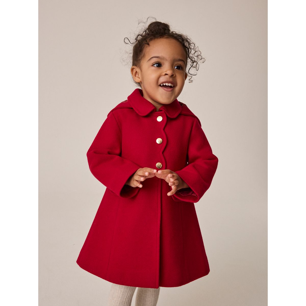 Manteau à capuche contenant de la laine rouge, NEXT