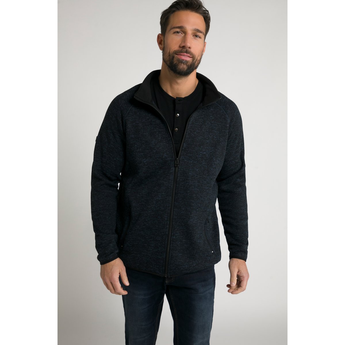 Veste en maille polaire marine foncé, JP1880