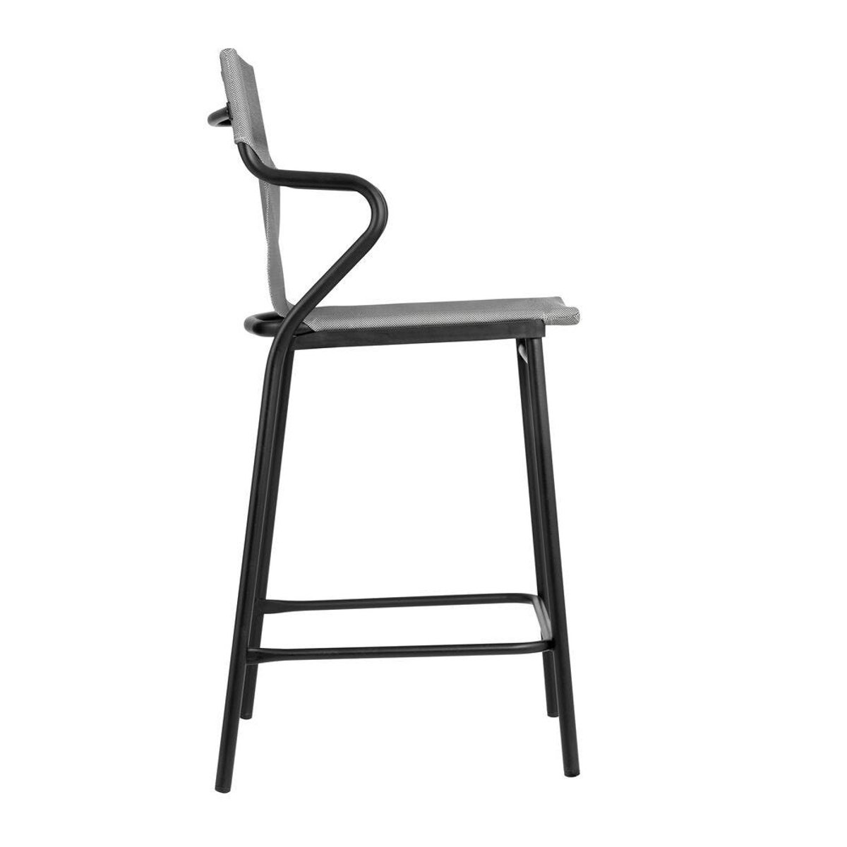 Fauteuil mi-haut assise grand confort - HORIZON MIDDLE pearl tube noir, LAFUMA MOBILIER