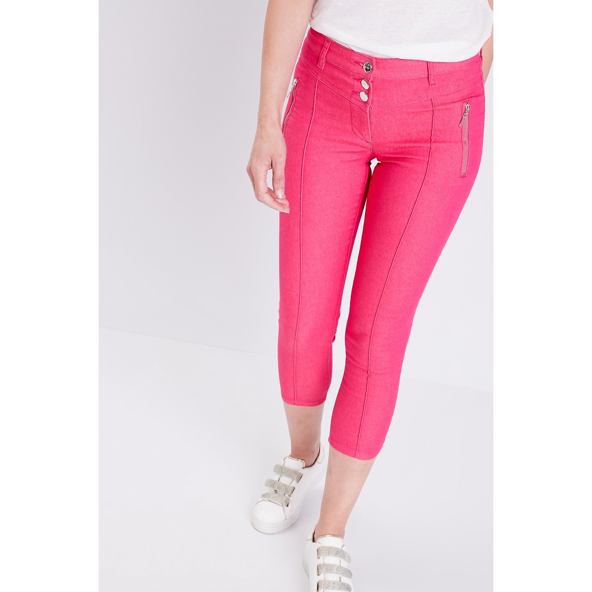 Pantacourt taille standard rose framboise, BREAL