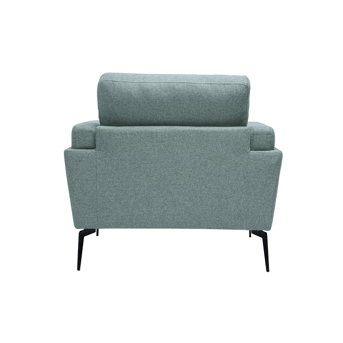 Fauteuil design pieds en métal MOSCO bleu grisé, MILIBOO