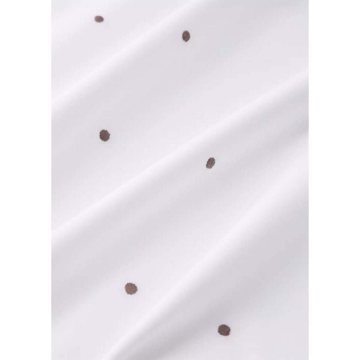 Housse de couette berceau percale de coton plumetis 100x120cm marron moyen, MANGO HOME