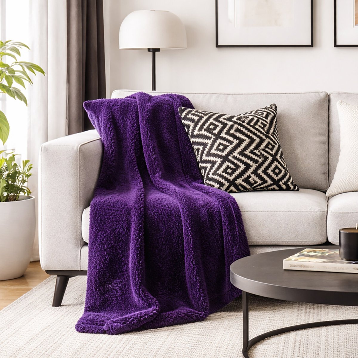 Plaid Microflanelle Saya majorelle, C DESIGN HOME TEXTILE