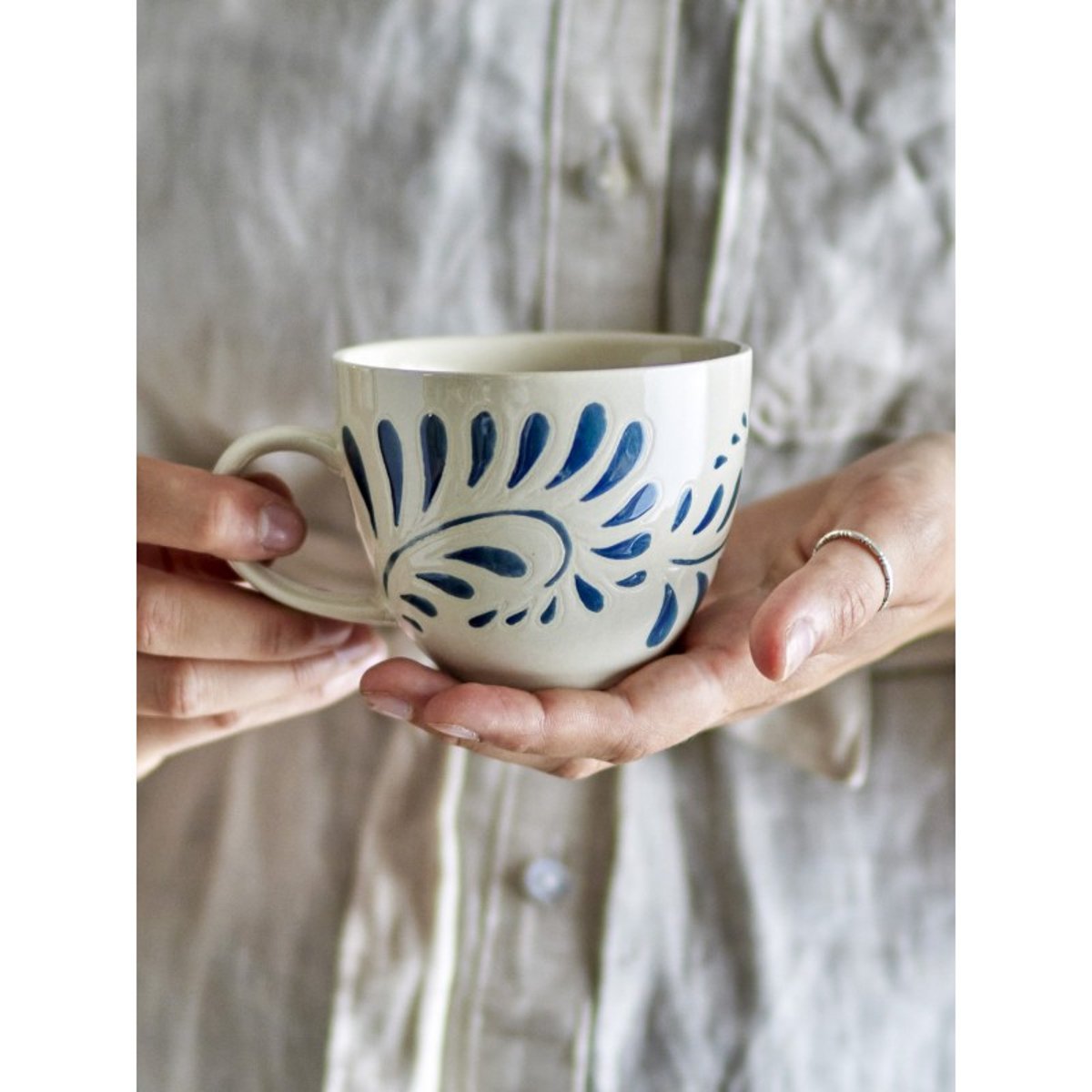 Tasse céramique  Heikki bleu, BLOOMINGVILLE
