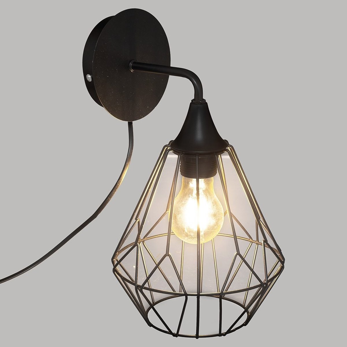 Applique Métal Flave Noir D19 noir, ATMOSPHERA