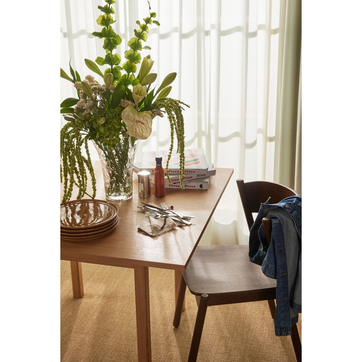 Vase en verre RUFFLE transparent, HUBSCH