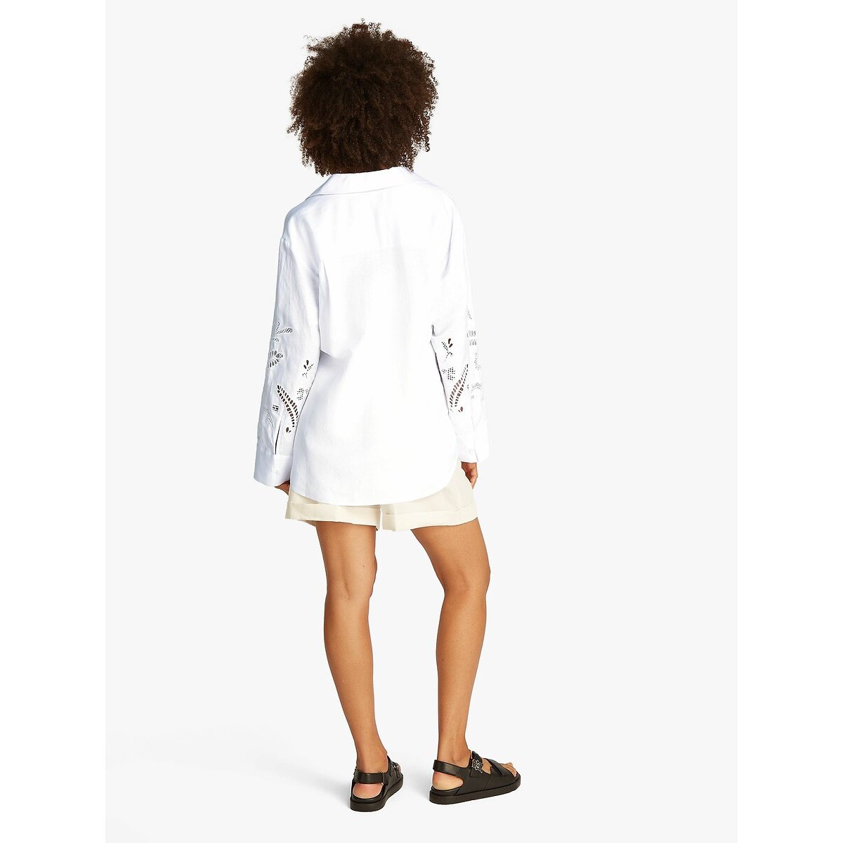 Embroidered Linen Shirt white, TOMMY HILFIGER