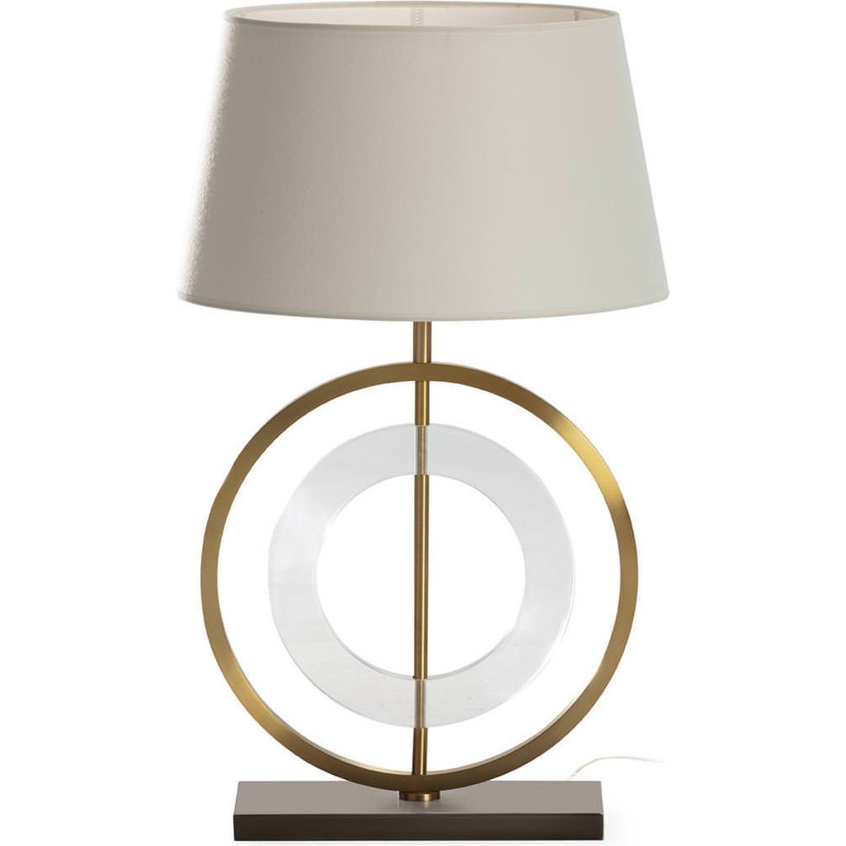 Lampe de table laiton, Design géométrique nickel vieilli et doré, RECOLLECTION