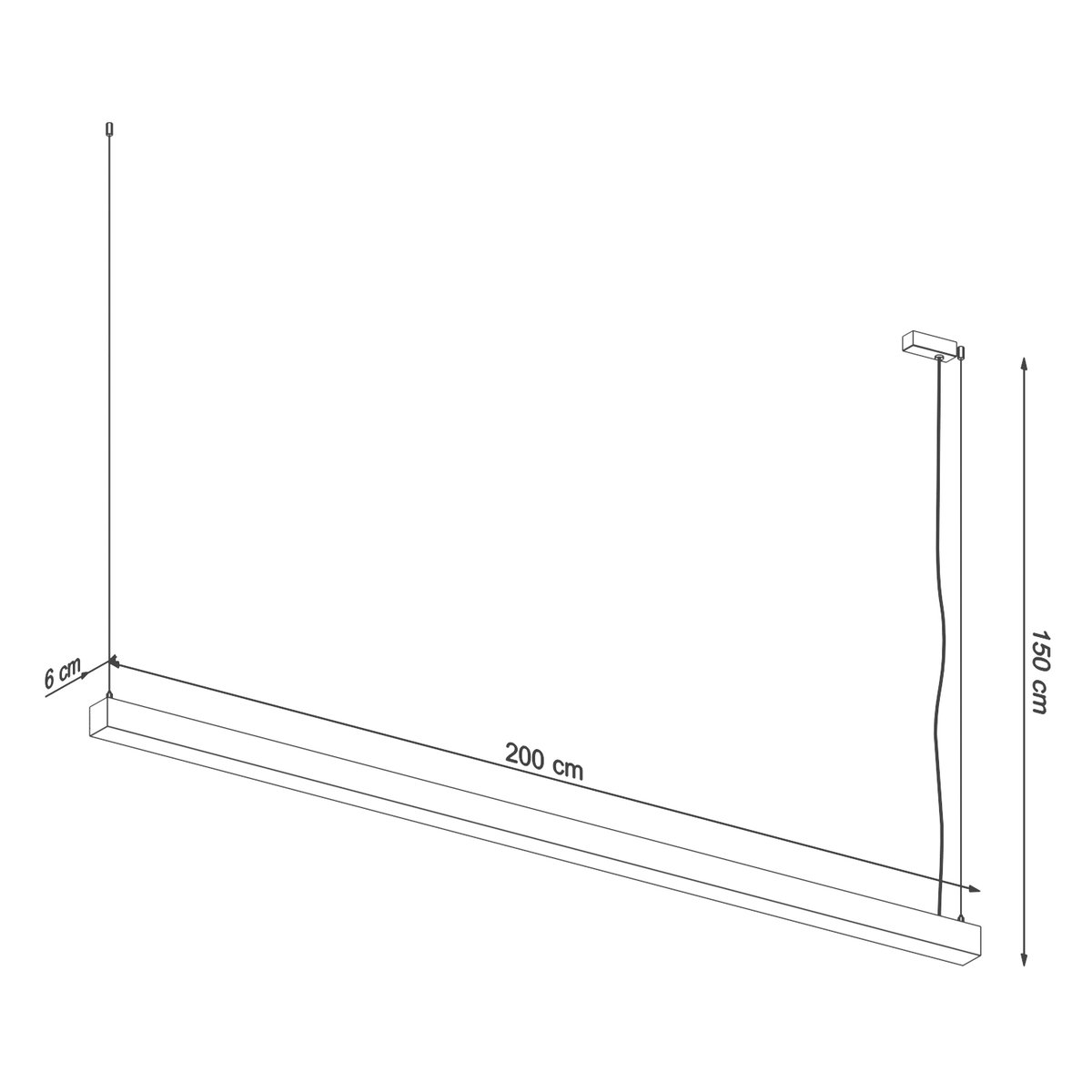 Suspension Aluminium Gris LED 1 Pinne gris, EDEN