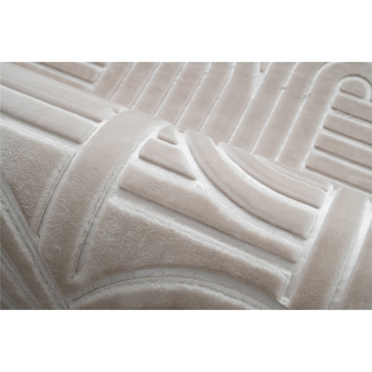 Tapis à motif géométrique en relief 3d beige clair, ARTE ESPINA