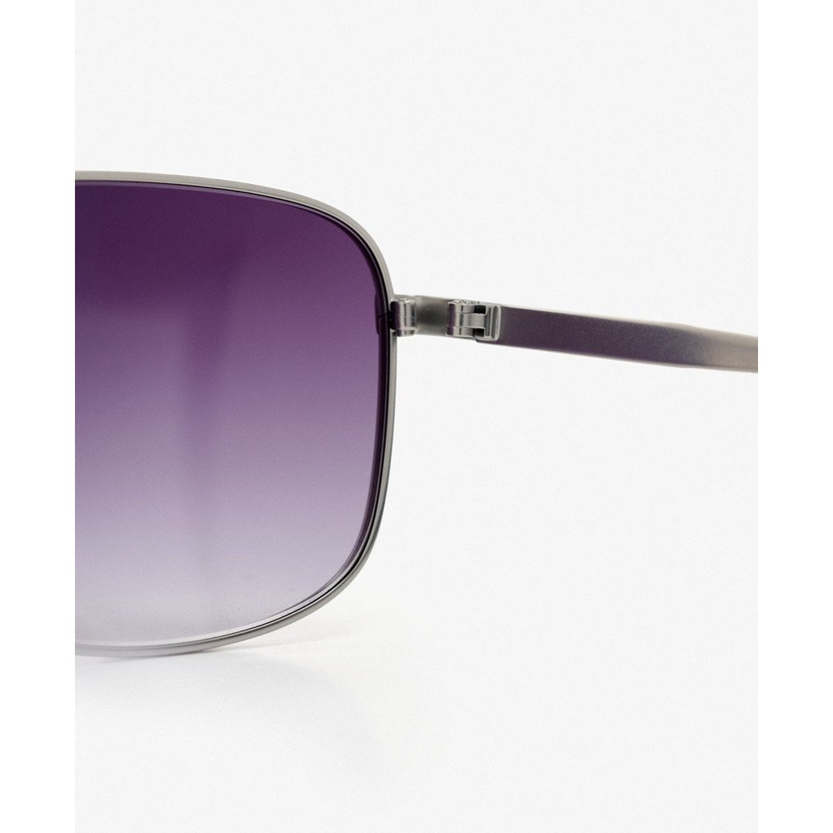 Lunettes de soleil aviateur carrées en métal light gunmetal/verres fumés, SUPERDRY