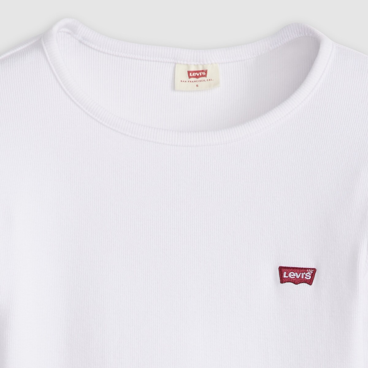 T-shirt girocollo maniche lunghe bianco, LEVI'S