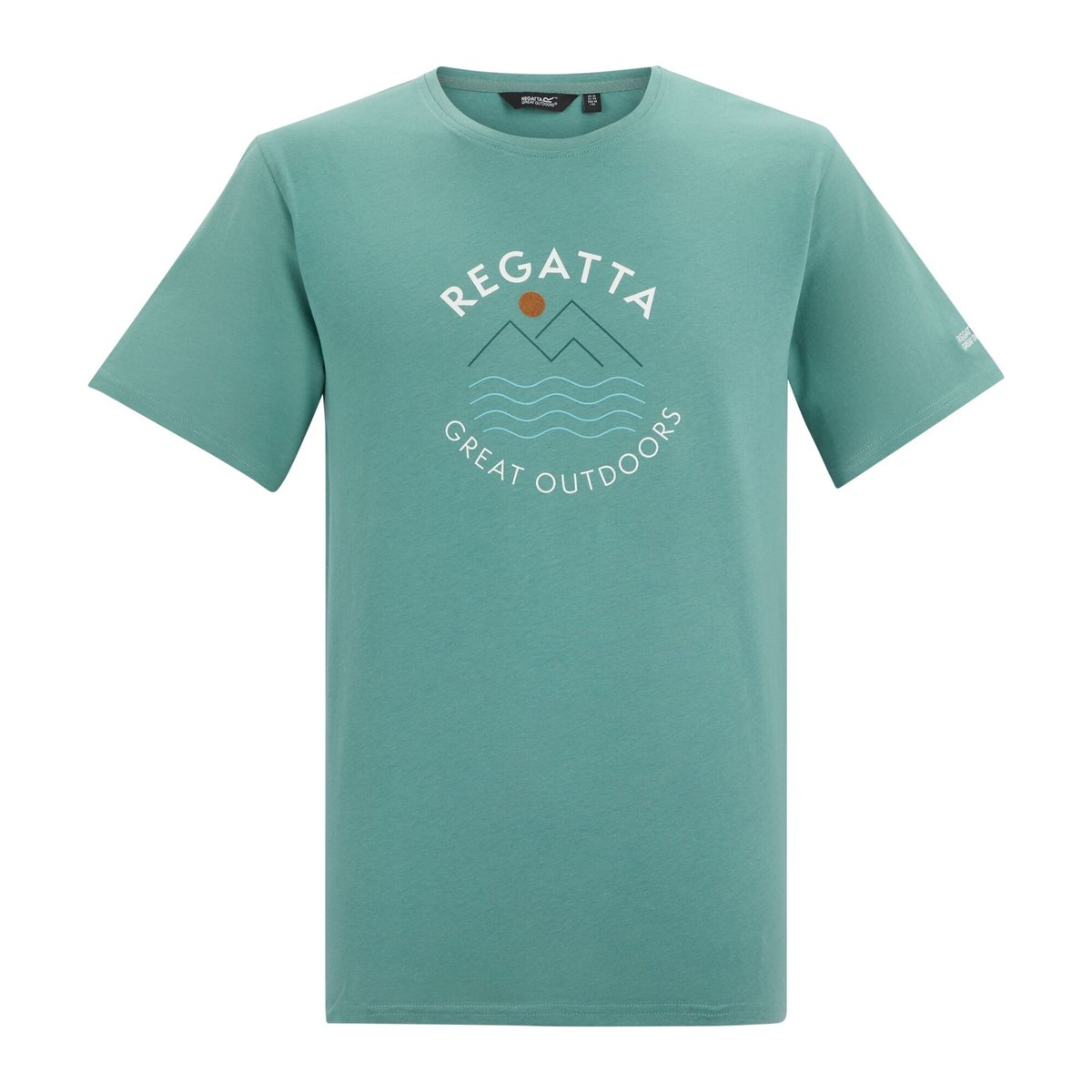 T-shirt motif/style lignes ondulées CLINE vert arctique, REGATTA