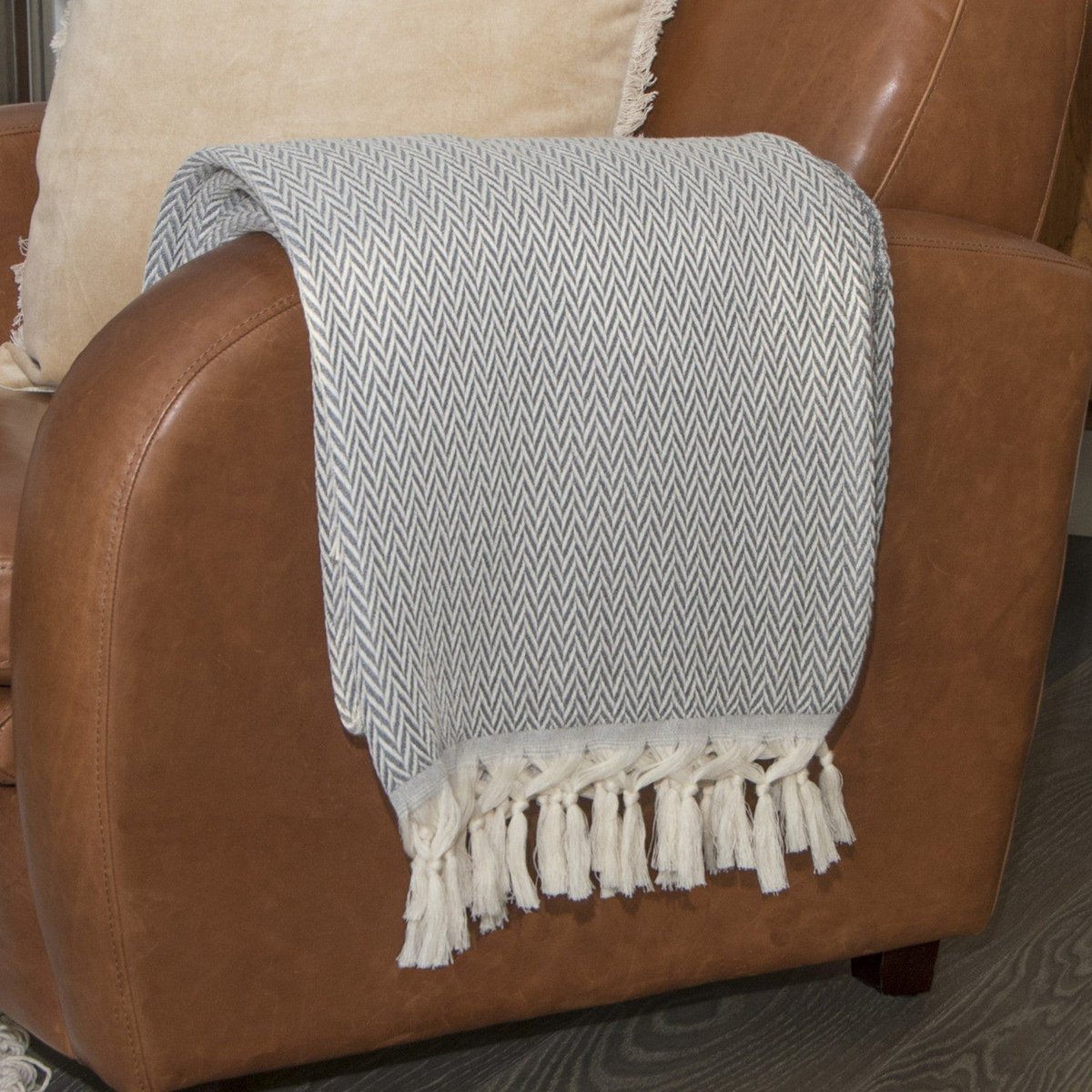 Plaid laine ASPEN gris chiné, FEBRONIE