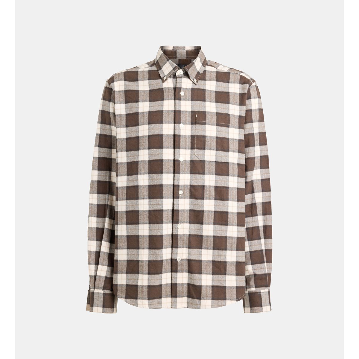 Chemise tisharo 2 manches longues marron et écru, GALERIES LAFAYETTE