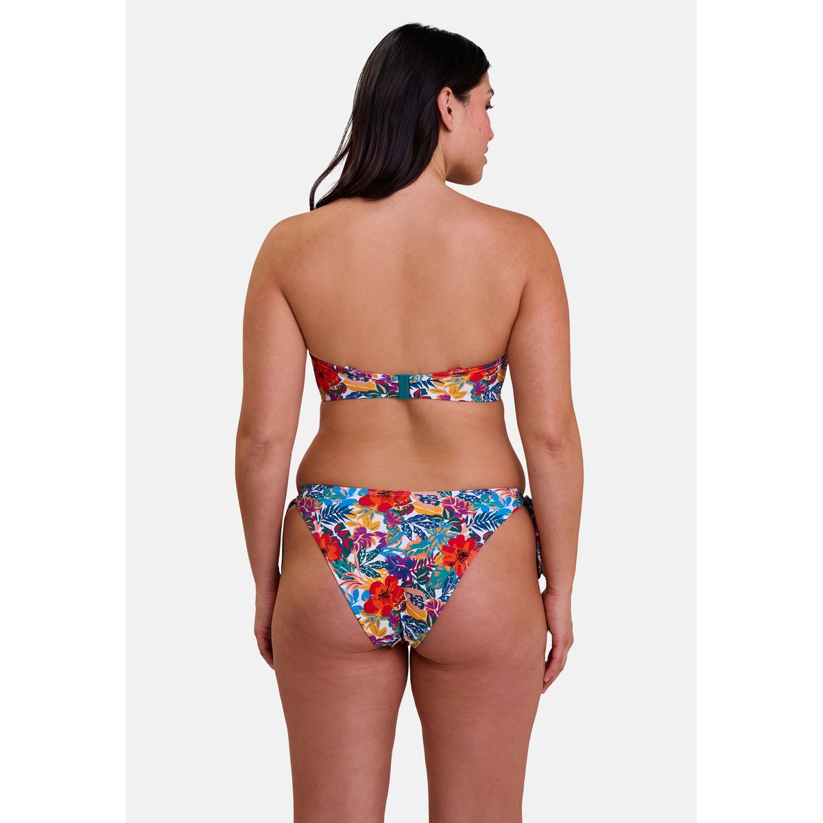 Haut de maillot de bain bandeau Curaçao imprimé tropical multicolore, SANS COMPLEXE