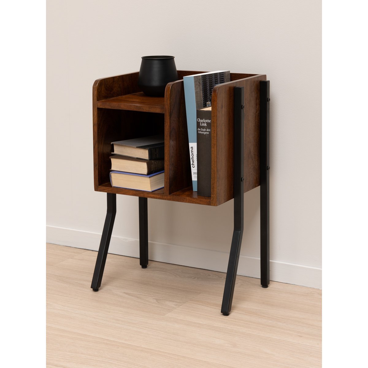 Table de chevet en bois FLOW marron, CHEHOMA