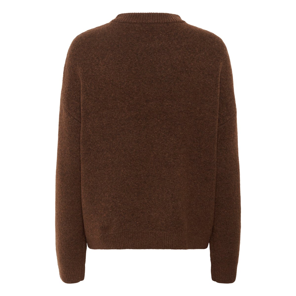 Pullover tricoté marron rose brown melange pink flower, CULTURE