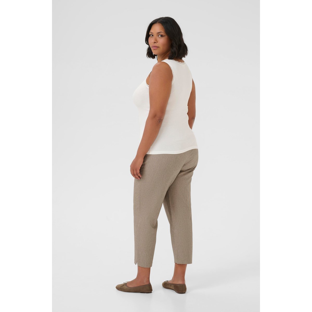 Jersey sans-manches blanc chalk, KAFFE CURVE