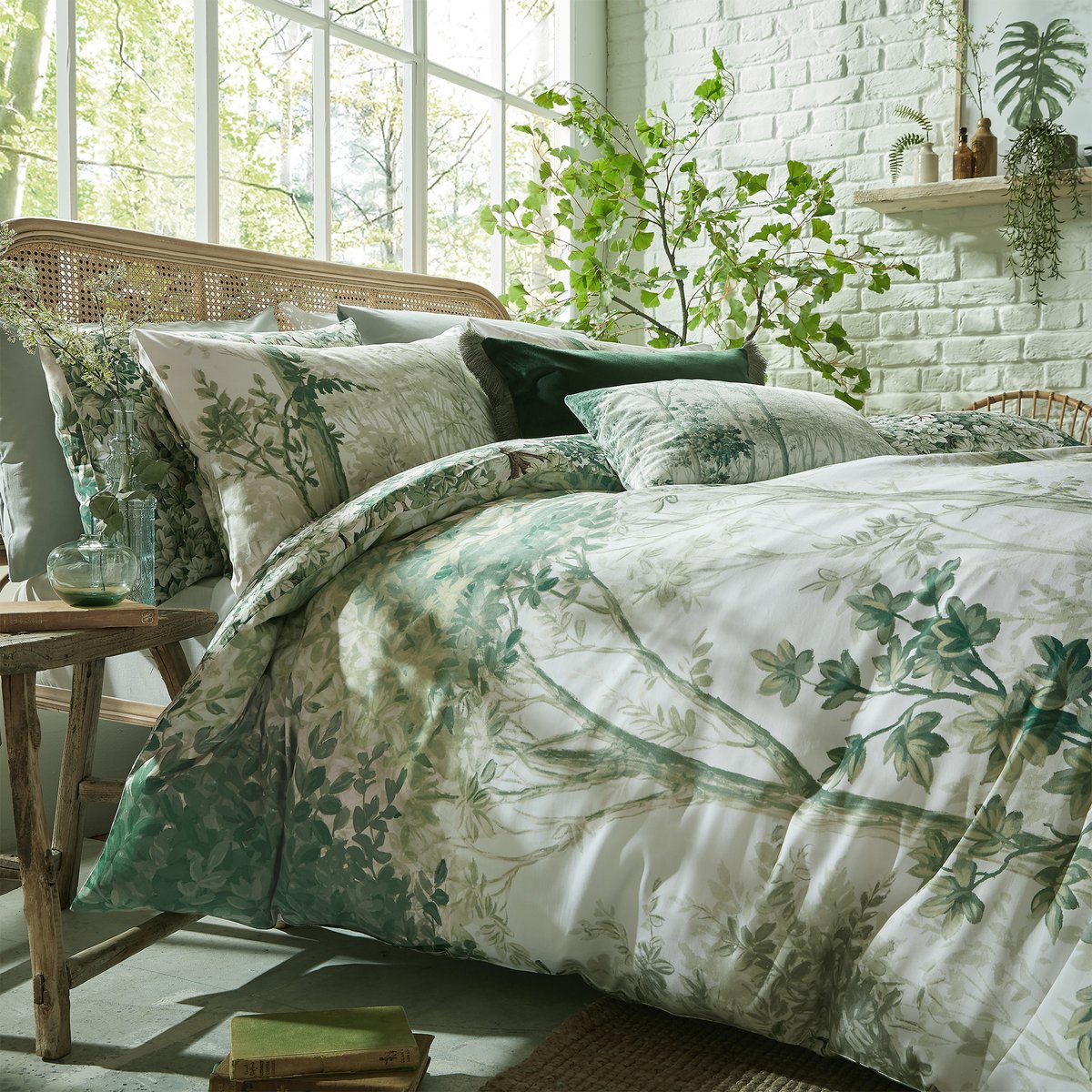 Coussin Opulence vert, beige, GRAHAM ET BROWN