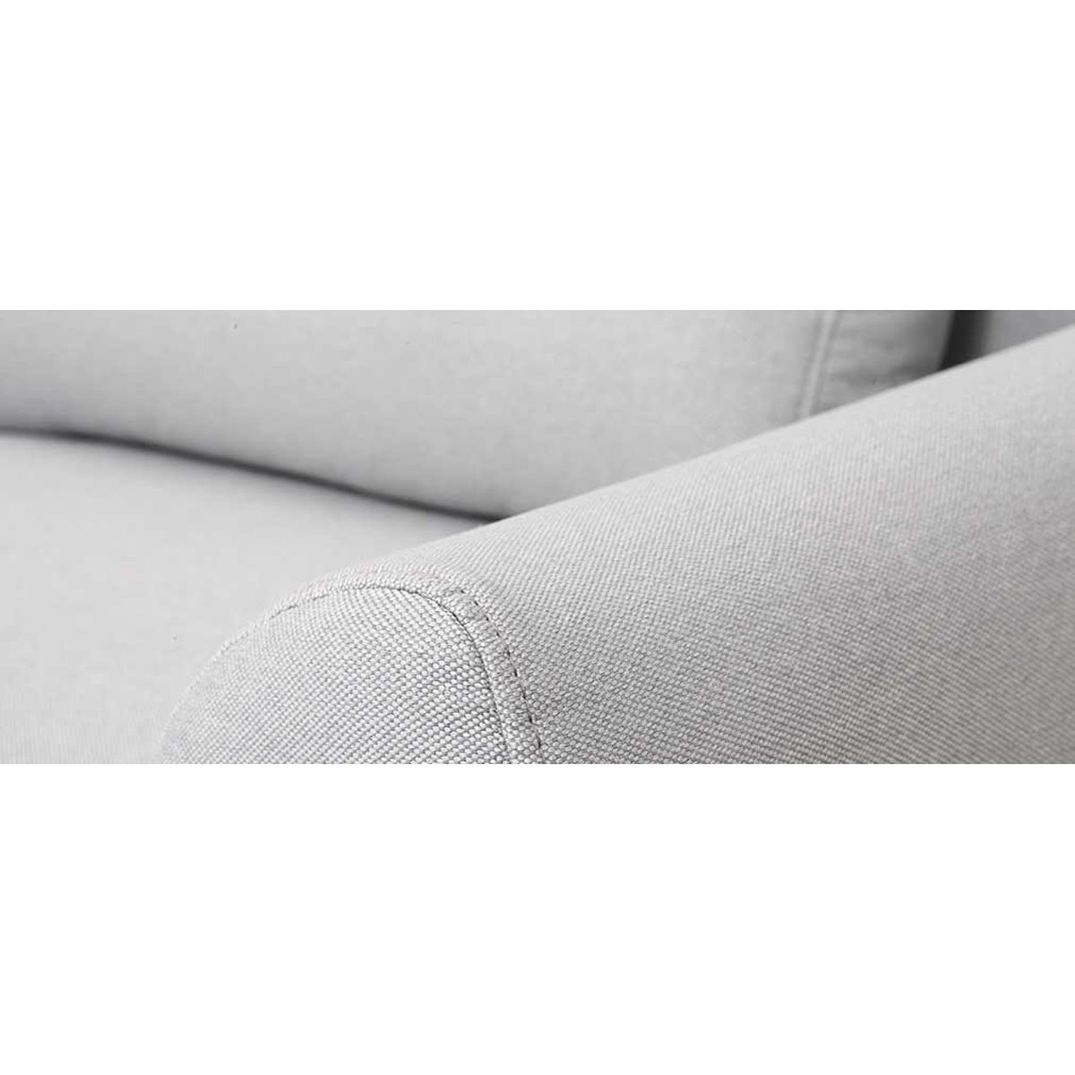 Canapé scandinave 3 places en tissu effet velours texturé terracotta et bois clair EKTOR gris clair, MILIBOO