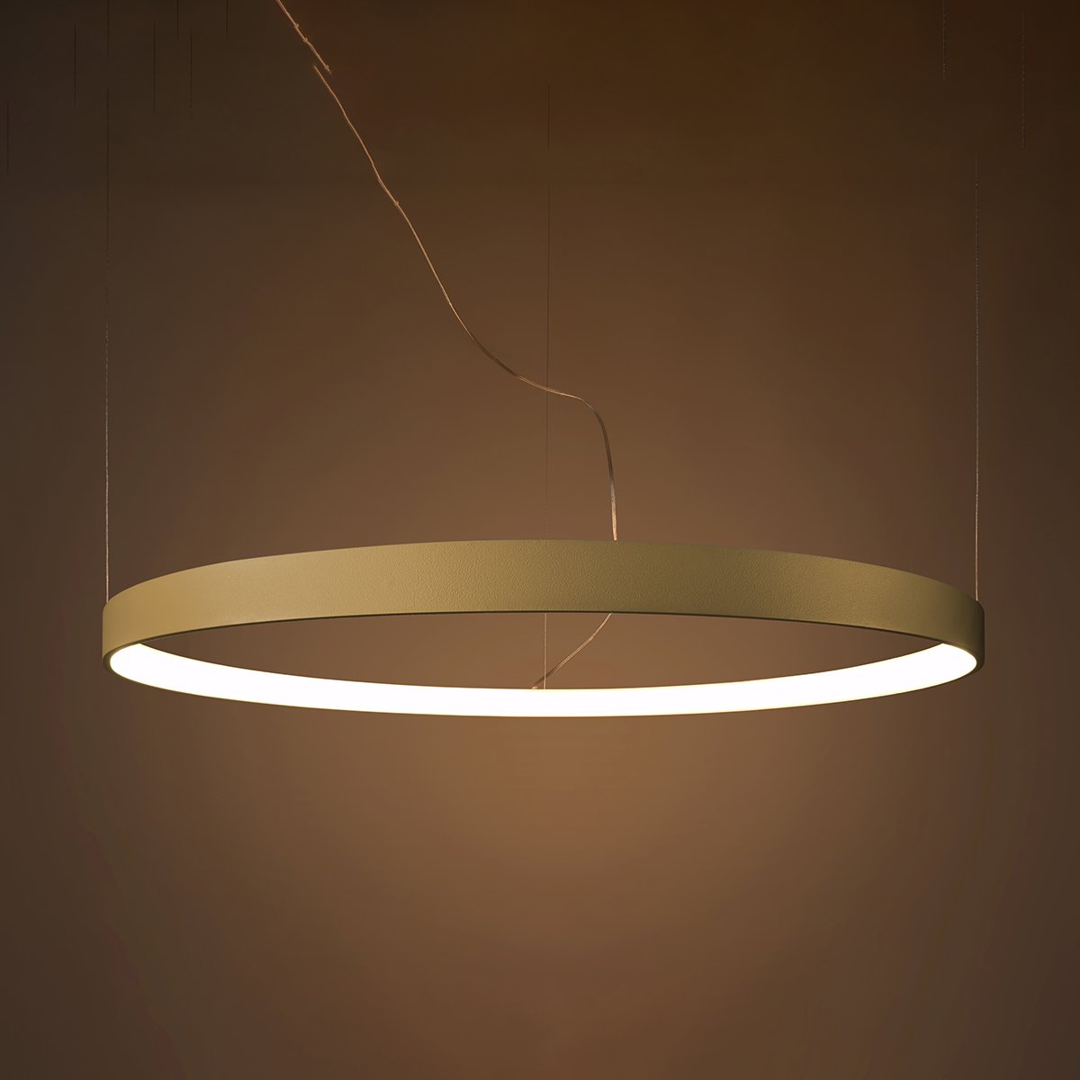 Lustre Aluminium Doré LED 1 Rio doré, EDEN